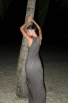 LIOD00133-REBIRTH MAXI DRESS CHOC-1