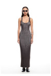 LIOD00133-REBIRTH MAXI DRESS CHOC-8