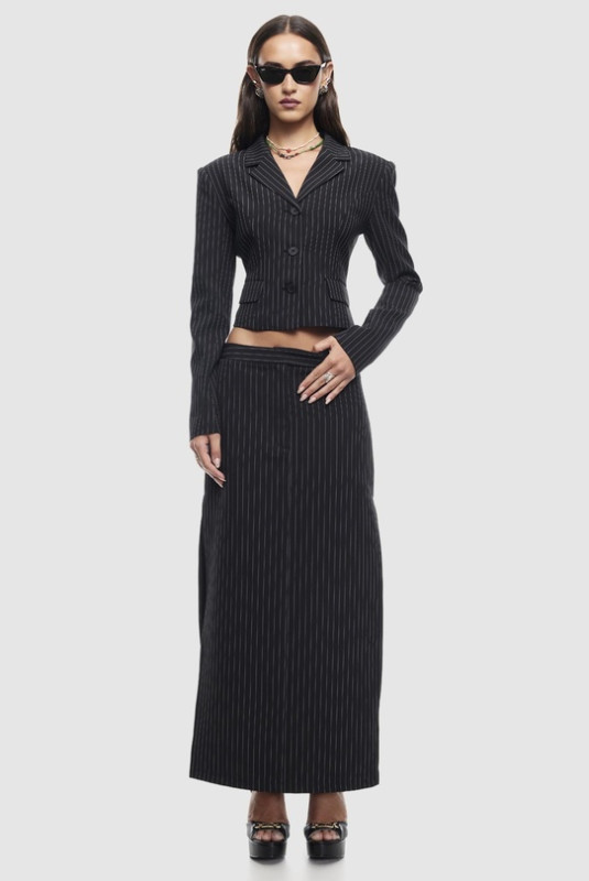 LIOS00135-LUNE MAXI SKIRT ONYX-1