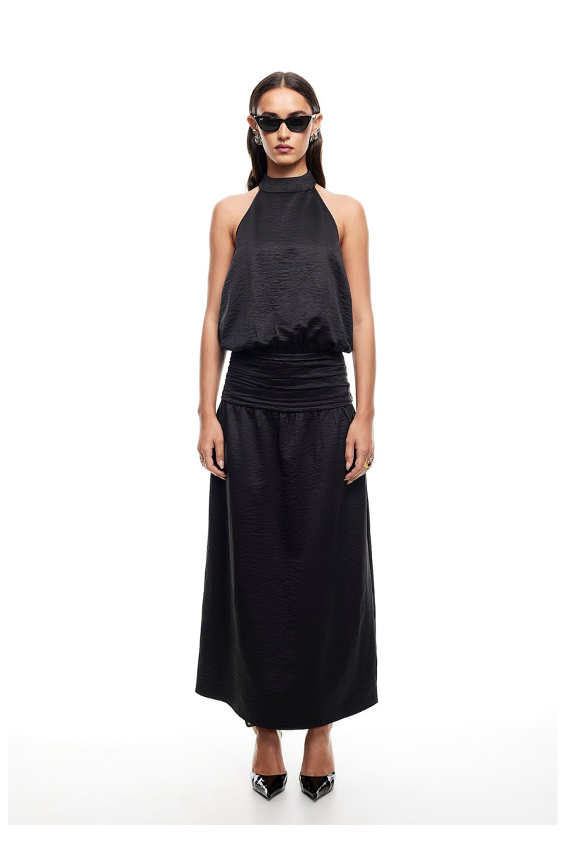 LIOD00134-SYLVIE MAXI DRESS ONYX-1