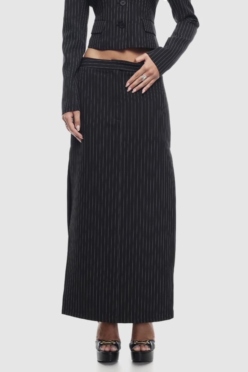 LIOS00135-LUNE MAXI SKIRT ONYX-4